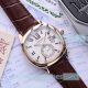 High Quality Clone Cartier MTWTFSS Rose Gold Bezel Brown Leather Strap Watch (5)_th.jpg